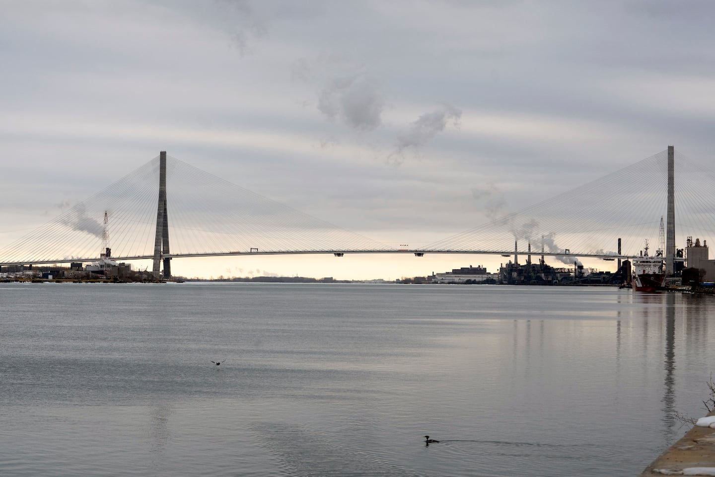 The Gordie Howe International Bridge will connect Detroit and Windsor, Ontario.