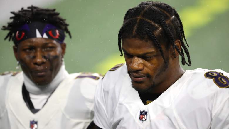 Marquise 'Hollywood' Brown and Lamar Jackson