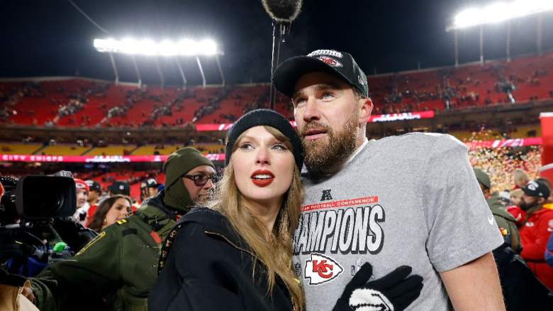 Kansas City Chiefs tight end Travis Kelce and Taylor Swift.