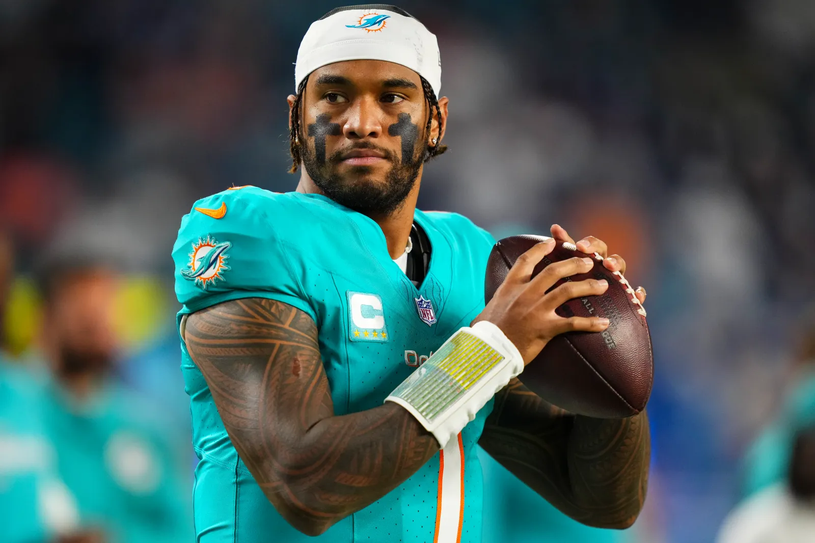 Miami Dolphins quarterback Tua Tagovailoa against the Baltimore Ravens