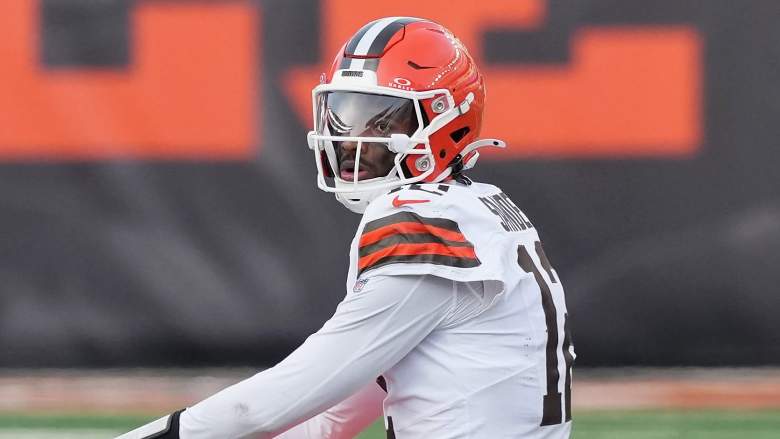Cleveland Browns quarterback Shedeur Sanders faced heavy pressure last season behind a patchwork offensive line.
