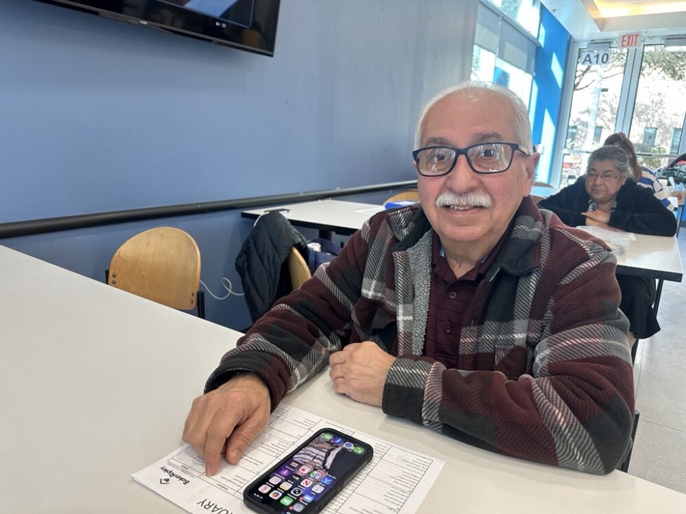 Pedro Montemayor at a BakerRipley Senior Health and Wellness Center on Feb. 5, 2026.