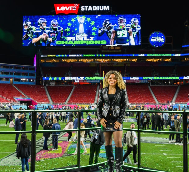 Lorain grad, Seattle Seahawks reporter Arianna Horton after their Super Bowl LI victory celebration. (Edwin Hooper of the Seattle Seahawks)