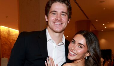 Madison Beer and Chargers QB Justin Herbert Pose at Clive Davis Grammys Party