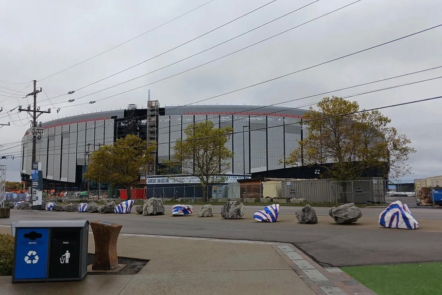 The Buffalo Bills' New Highmark Stadium under construction on October 30, 2025.