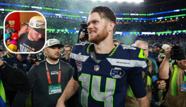 Kalyn Kahler spills Sam Darnold’s beer in locker room mishap