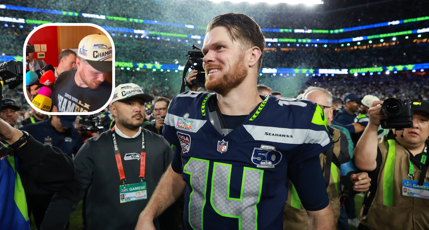 Kalyn Kahler spills Sam Darnold’s beer in locker room mishap