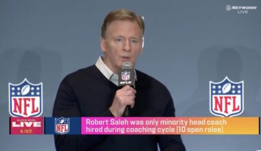 Roger Goodell addresses lack of diversity in NFL coaching hires