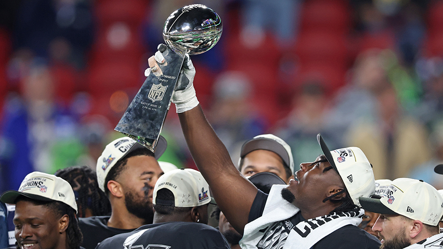 Seattle Seahawks Charles Cross Super Bowl Lombardi Trophy 2026...