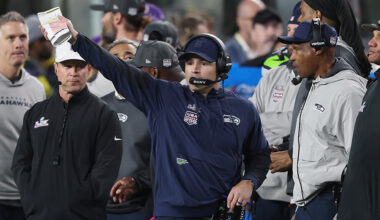 Seattle Seahawks head coach Mike Macdonald...