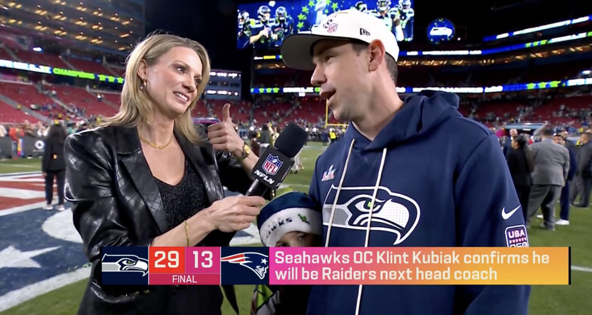 Stacey Dales got Klint Kubiak to admit he was taking Raiders job