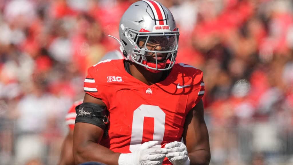 Dallas Cowboys 2026 NFL Draft: Linebacker Rankings and Fit Ohio State Buckeyes linebacker wearing No. 0 prepares for the play during a Big Ten showdown.