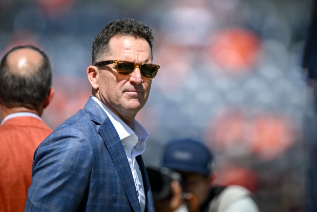 Denver Broncos general Manager George Paton before the game against the Tennessee Titans at Empower Field at Mile High on Sunday, Sept. 7, 2025. (Photo by AAron Ontiveroz/The Denver Post)