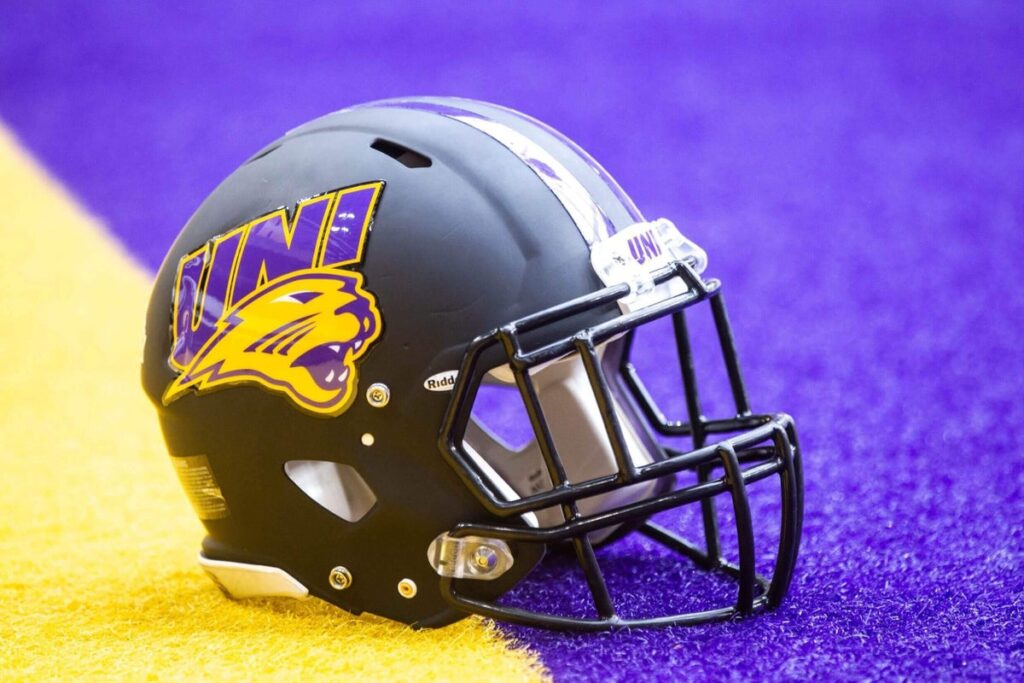 A Northern Iowa helmet is pictured.