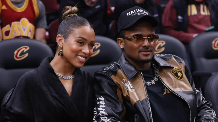 Deshaun Watson's wife Jilly rocks oversized fur and Hermes on Swiss vacation with Browns star image