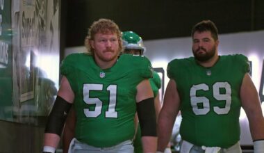 What traits will the Eagles be looking for in their new scheme along the offensive line and at tight end?