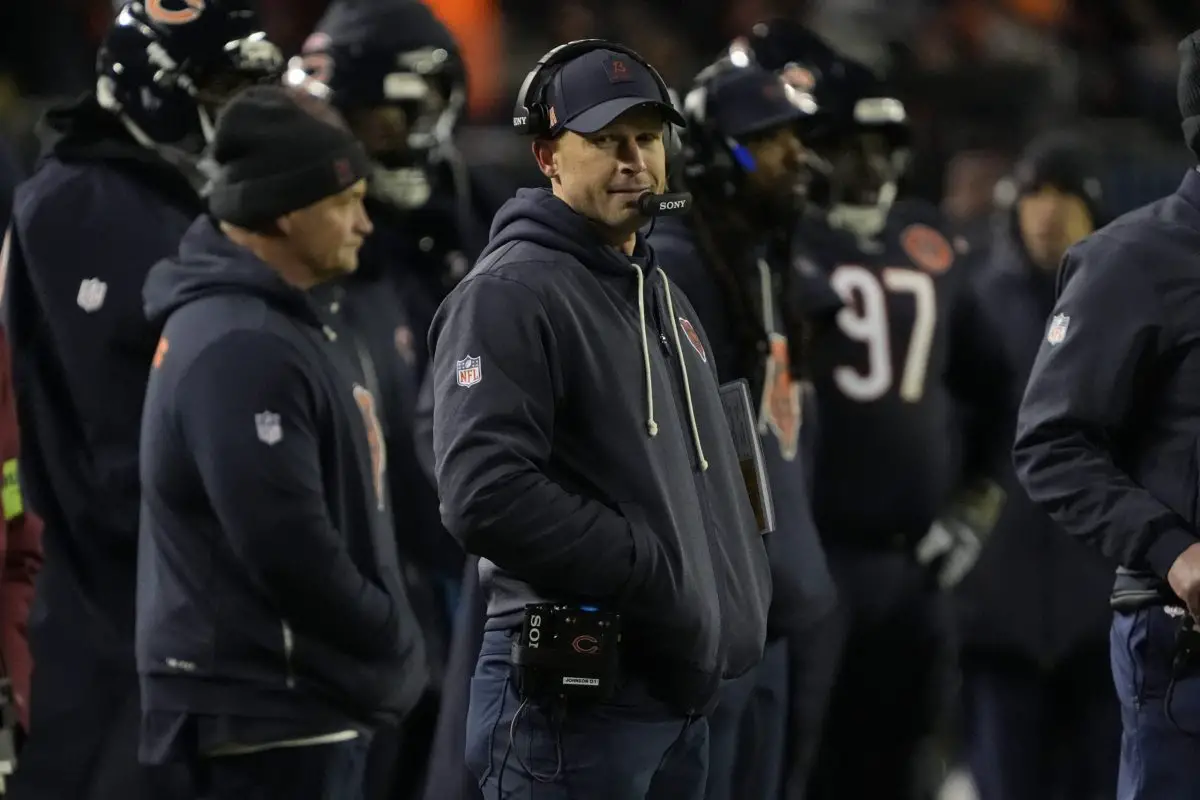 Chicago Bears HC Ben Johnson couldn’t contain his excitement after the win vs the Packers