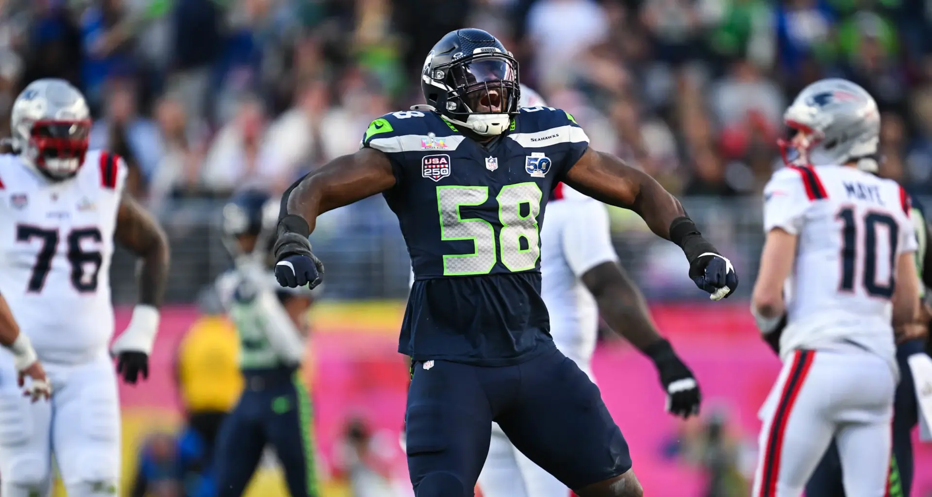 At the Levi’s Stadium in Santa Clara, California, the Seattle Seahawks put up a strong defense, defeating the New England Patriots 29-13 in Super Bowl LX