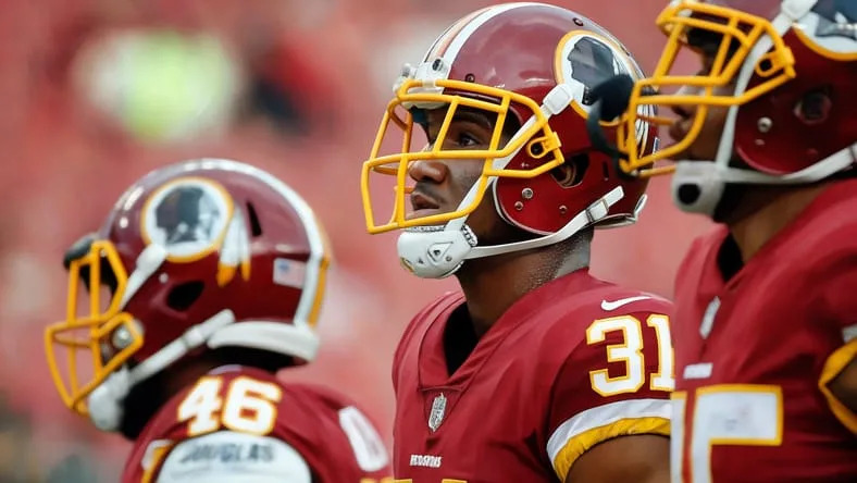 Fabian Moreau on the field before a game