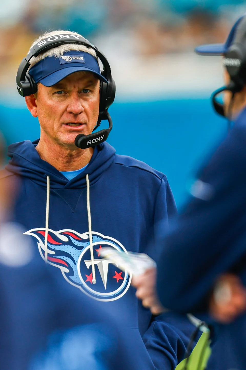 <p>Tennessee Titans head coach Mike McCoy walks the sideline during the fourth quarter in an NFL football matchup at EverBank Stadium, Sunday, Jan. 4, 2026, in Jacksonville, Fla. The Jaguars defeated the Titans 41-7 [Doug Engle/Florida Times-Union]</p>