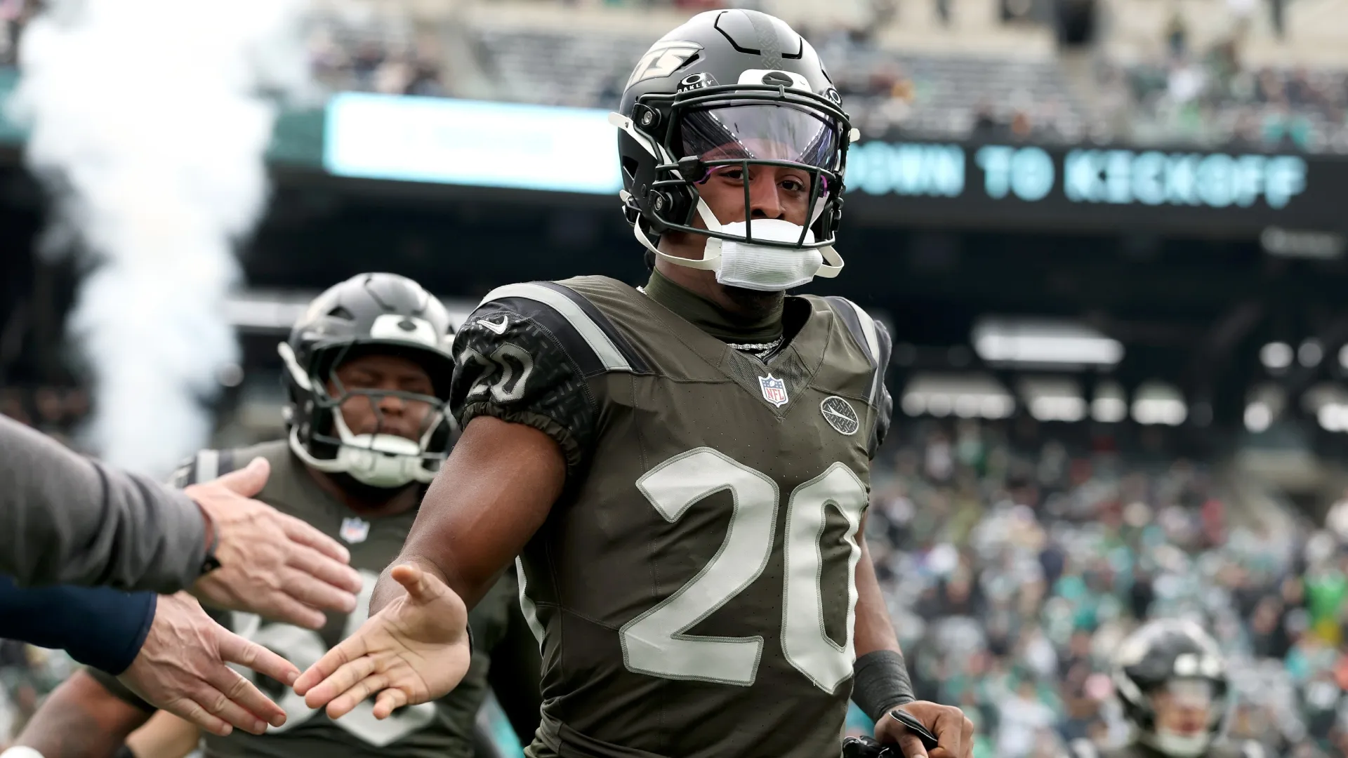 Breece Hall #20 of the New York Jets