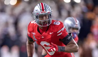 Ohio State defensive standout in game action highlighting talent that could impact NFL free agency decisions and draft picks strategy.