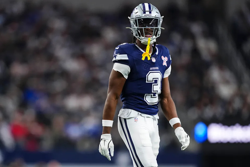 Cowboys wide receiver George Pickens is expected to receive the franchise tag this offseason. (Photo by Cooper Neill/Getty Images)