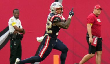 Who is New England Patriots running back TreVeyon Henderson's fiancee?