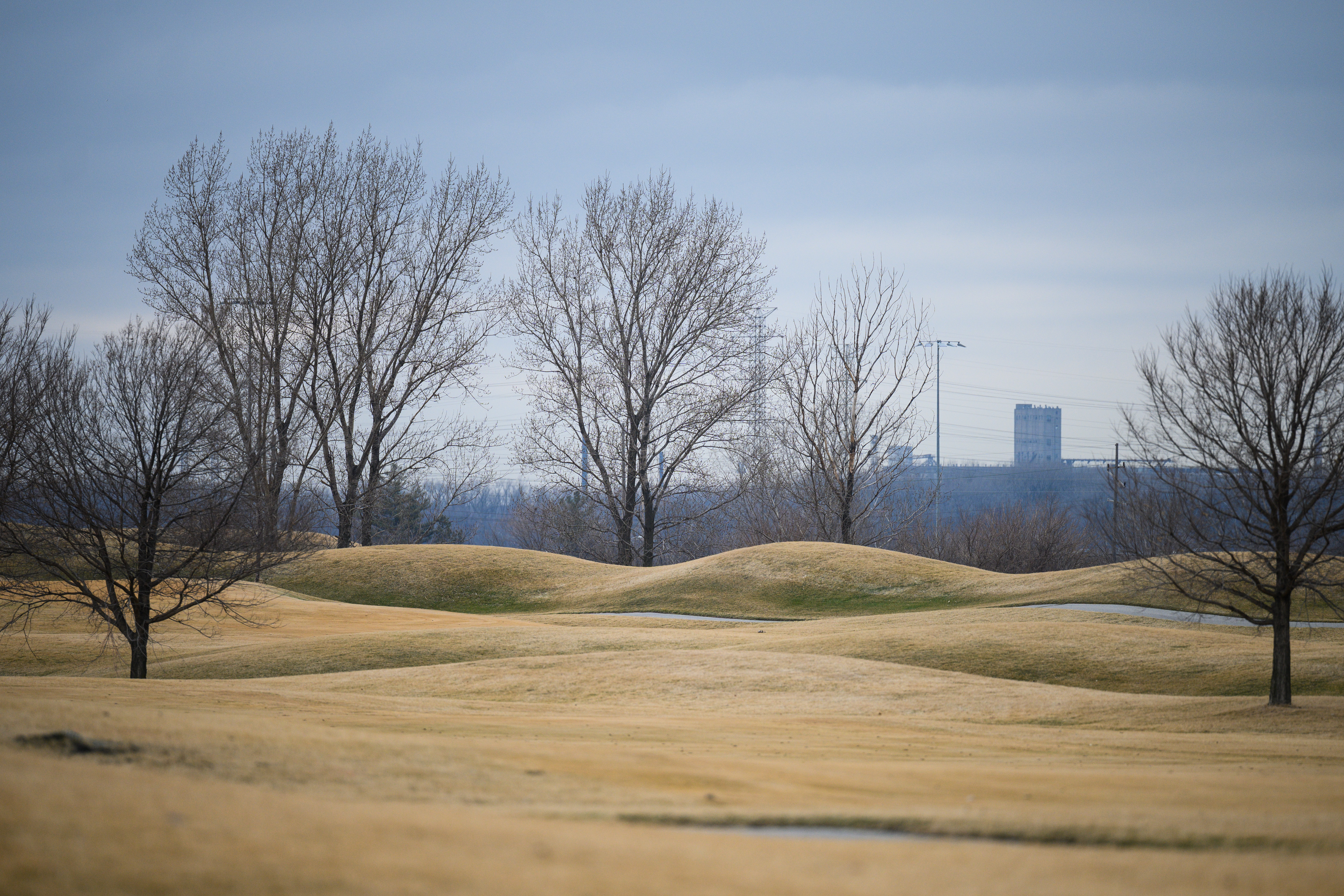 Rolling hills on the Lost Marsh Golf Course in Hammond,...