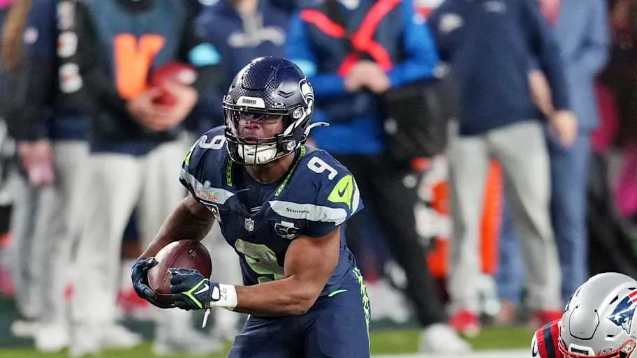 Seahawks' Kenneth Walker III in Super Bowl LX.