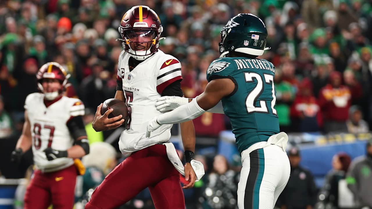 Commanders QB Jayden Daniels embraces rival fanbase: 'I love Eagles fans'