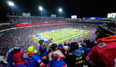Who watched the Bills in New York State's hospitality suite last season?