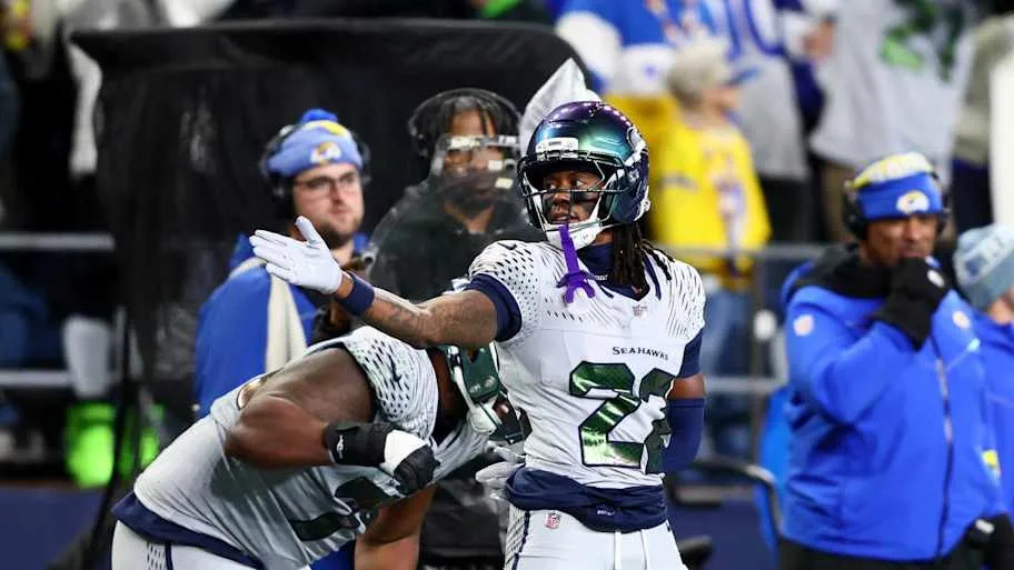 Seahawks' Rashid Shaheed in the NFC Championship.