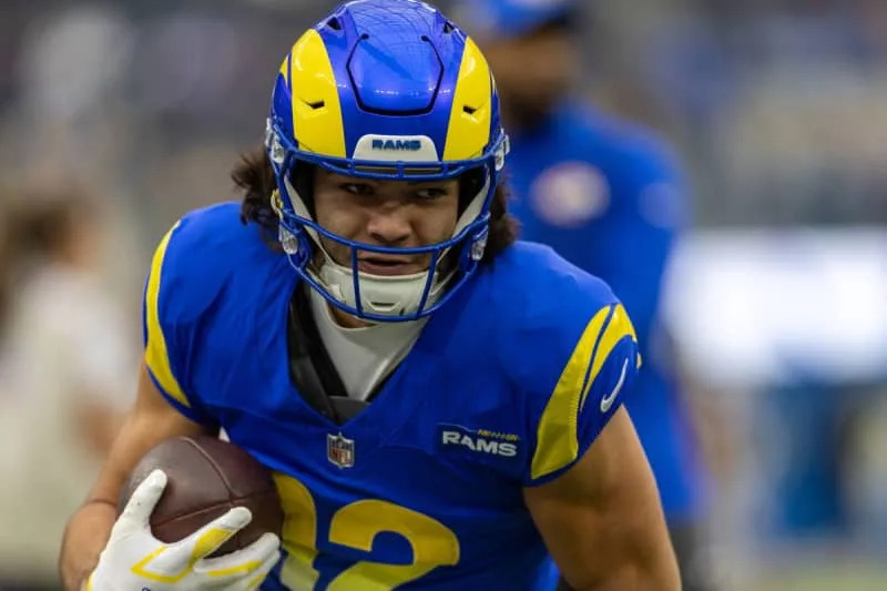 INGLEWOOD, CA – JANUARY 04: Los Angeles Rams wide receiver Puka Nacua. January 4, 2026, at SoFi Stadium in Inglewood, CA. Photo by Greg Fiore/Icon Sportswire NFL: JAN 04 Cardinals at Rams EDITORIAL USE ONLY Icon2601400168