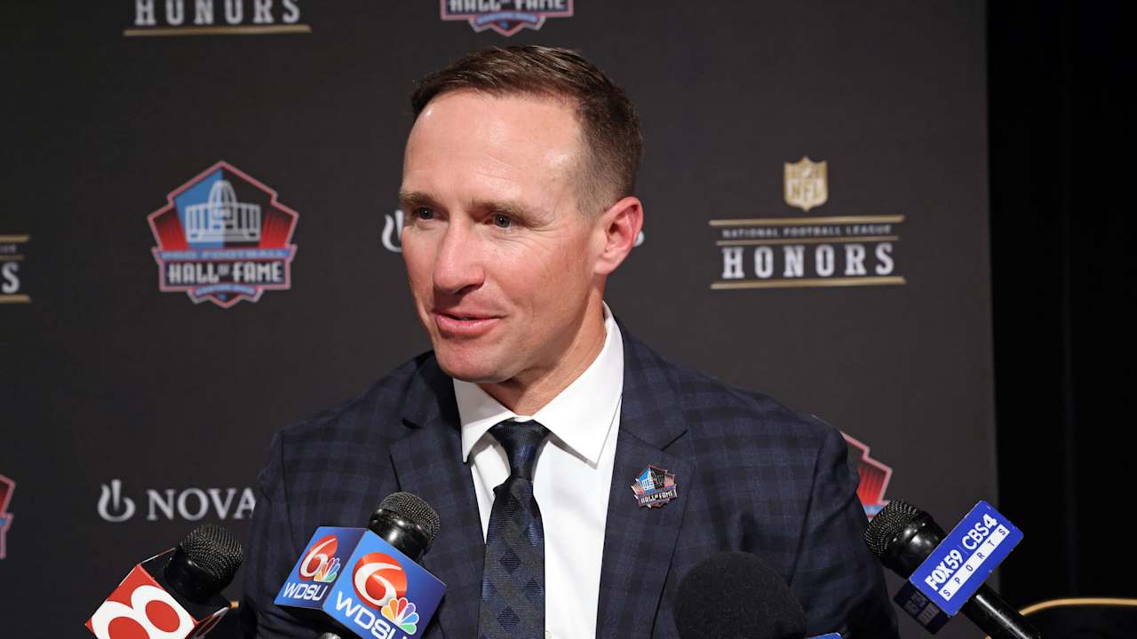 Drew Brees and the Saints celebrate a historic Hall of Fame selection