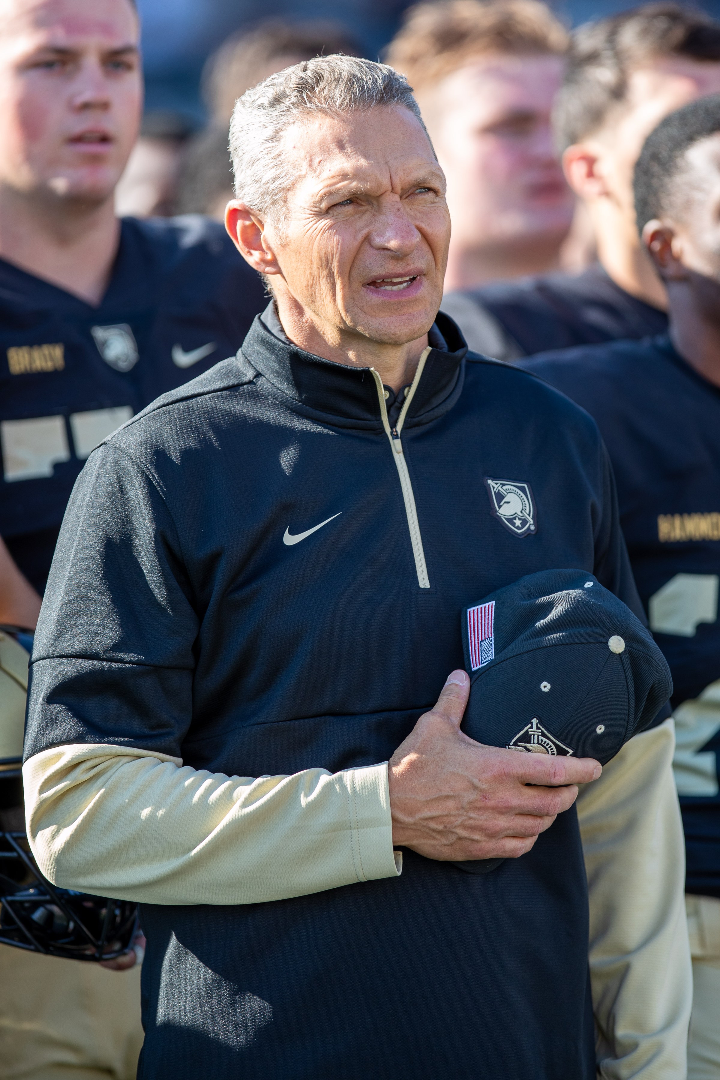 Head coach Jeff Monken of the Army Black Knights
