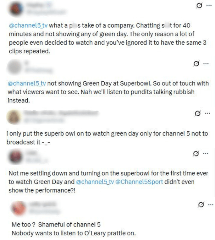 Green Day fans have slammed the broadcaster