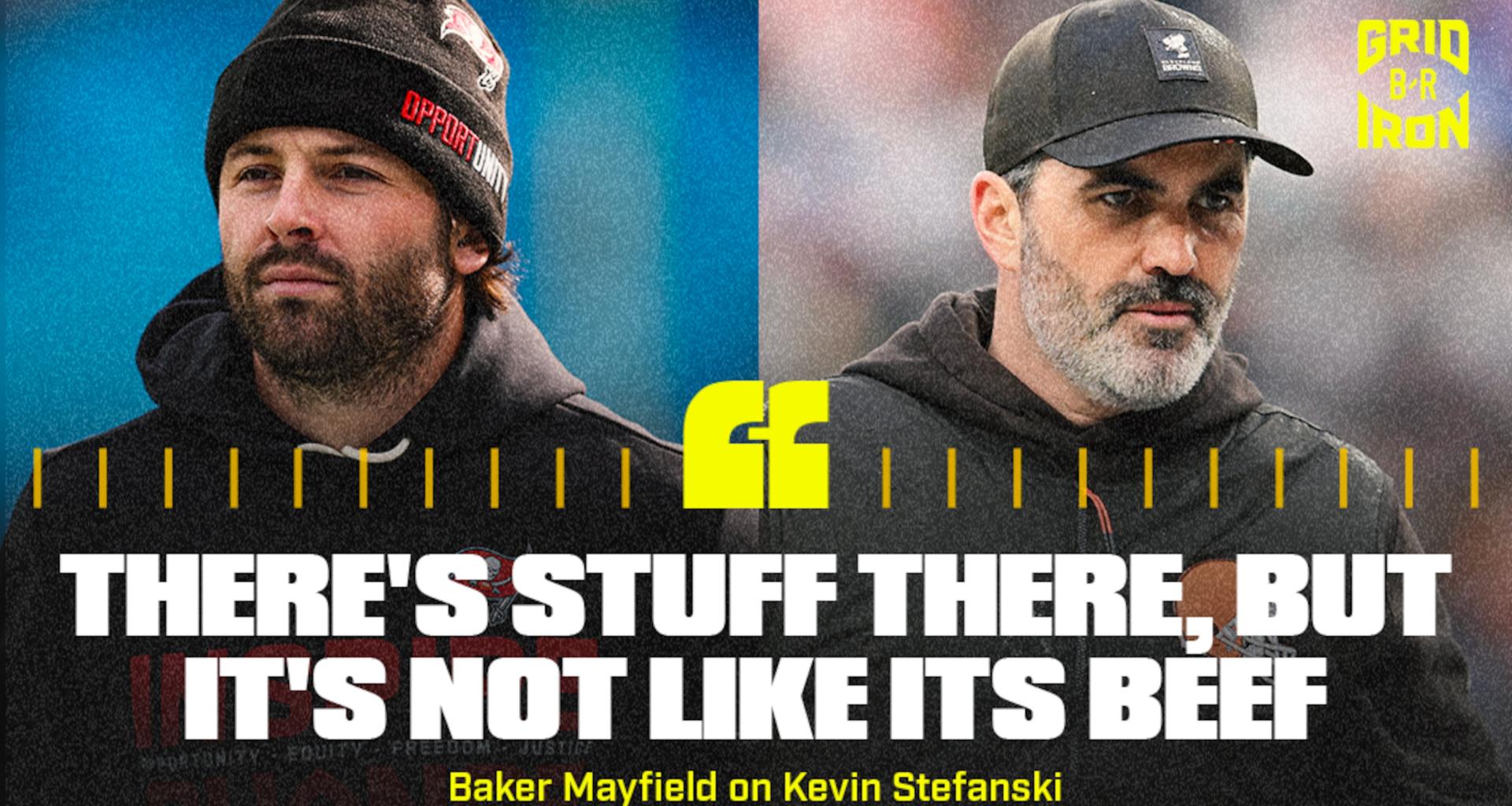 Bucs' Baker Mayfield Downplays Feud With Falcons HC Kevin Stefanski After 'Piece of Garbage' Remarks