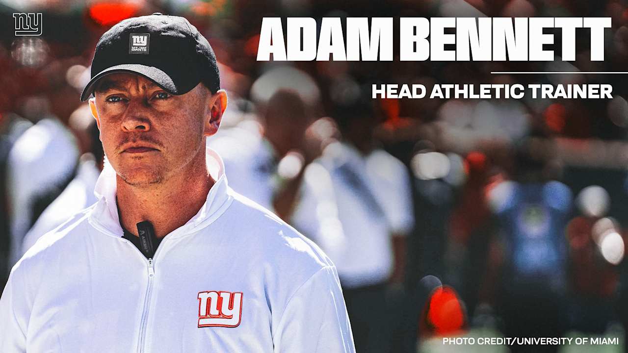Giants hire Adam Bennett as head athletic trainer