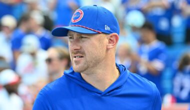 Joe Brady on the field