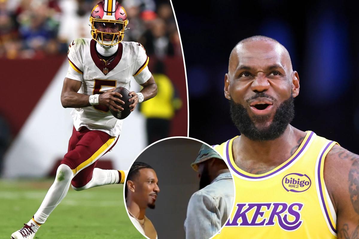 LeBron James meetup with Jayden Daniels has fans speculating he's going to Wizards