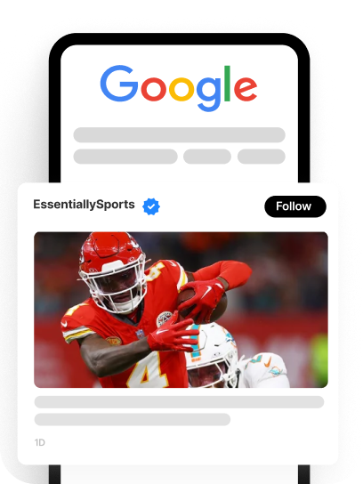Google News feed preview