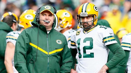 Steelers Mike McCarthy and Aaron Rodgers Steelers Mike McCarthy and Aaron Rodgers