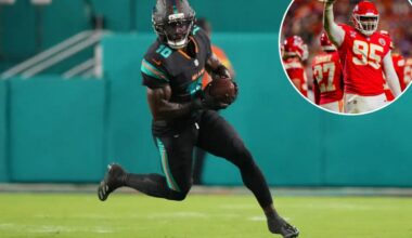 Chris Jones already recruiting Tyreek Hill for Chiefs reunion after Dolphins release