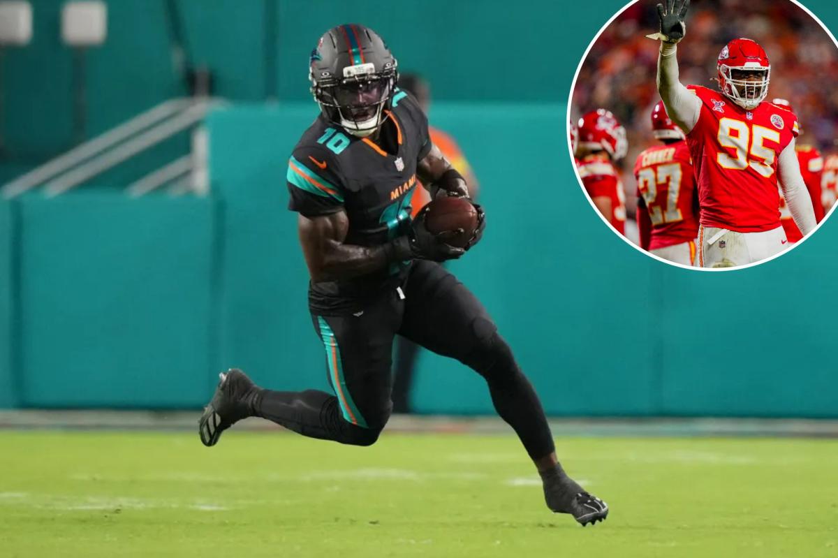 Chris Jones already recruiting Tyreek Hill for Chiefs reunion after Dolphins release