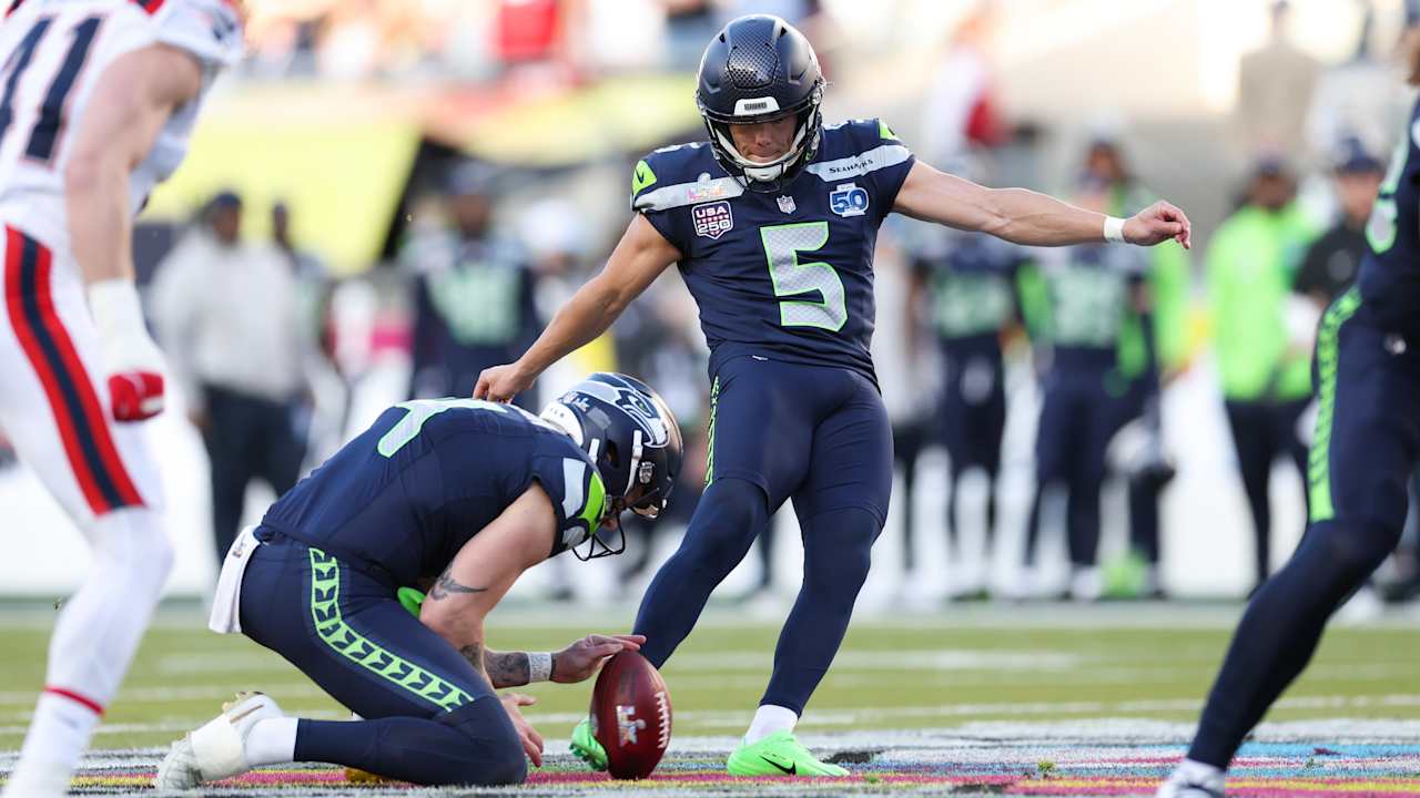 Seahawks kicker Jason Myers is NFL's first 200-point scorer after record-setting five FGs in Super Bowl LX