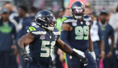 Seattle Seahawks Derick Hall Super Bowl sack...