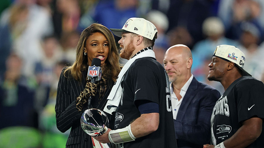 Seattle Seahawks Sam Darnold Super Bowl...