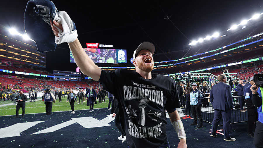 Seattle Seahawks Sam Darnold Super Bowl...