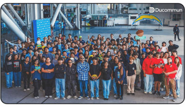 Chargers and Ducommun Inc. Host 8th Annual “STEM on the Sidelines” Competition at SoFi Stadium